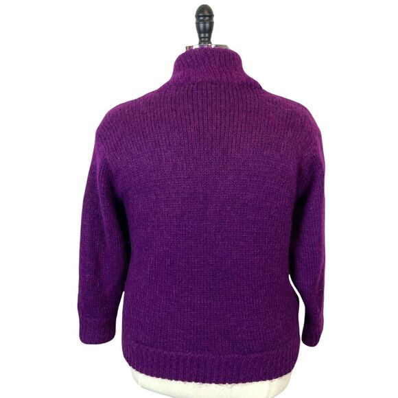 Cardigan Sweater Vintage Zhenniao Women's Purple Long Sleeve Size XL-2X - Picture 2 of 11